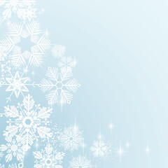 Wall Mural - winter snowflakes background