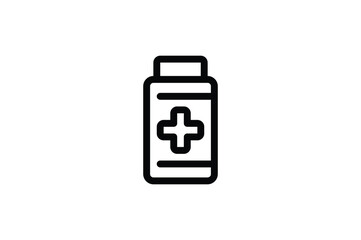 Wall Mural - Addiction Outline Icon - Pills