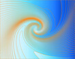 © dexdrax - Spiral element vector illustration. Texture with wavy, billowy lines. Optical art background. Wave blue and orange. Digital image with a psychedelic stripes. Vector illustration