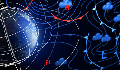 Wall Mural - weather forecast and earth