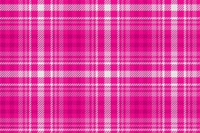 Bright Pink With White Stripes Fabric Texture Of Traditional Checkered Tartan Repeatable Ornament For Plaid, Tablecloths, Shirts, Clothes, Dresses, Bedding