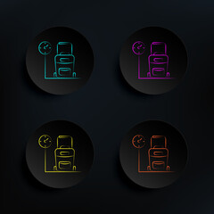 Poster - Luggage scale dark badge color set icon. Simple thin line, outline vector of travel icons for ui and ux, website or mobile application