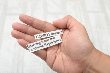 concept for Covid, Corona Virus disease, conceptual with hand. Isolated in white