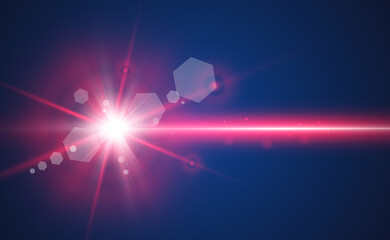 Poster - Abstract laser beam. Transparent isolated on black background. Vector illustration.	
