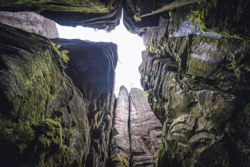 Canvas Print - Teplice Rocks, part of Adrspach-Teplice landscape park in Broumov Highlands region of Czech Republic