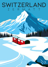 Switzerland Vector Illustration Background
