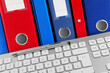 © PhotoSG - PC Keyboard and file folders