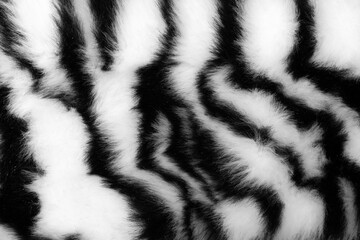 Poster - fur with black white stripes. background for design