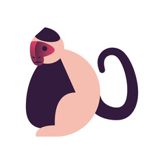 Poster - monkey abstract style icon vector design