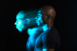 © B. Alyssa Trofort/Creative Flame - Black man in motion colorful portrait