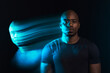 © B. Alyssa Trofort/Creative Flame - Black man in motion colorful portrait