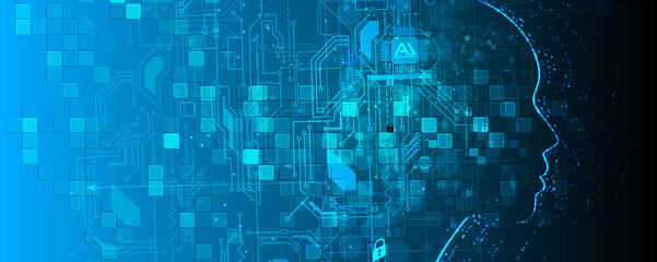 Conceptual technology illustration of artificial intelligence