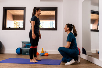 Rehabilitation Session in Physiotherapy Clinic