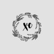 XC Initial handwriting logo template vector 
