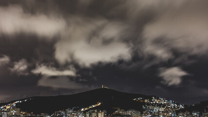 Rio de Janeiro, Brazil - CIRCA 2020: Photo of the night urban landscape, outdoors, of the daily life of the population of a Brazilian city