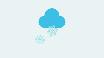 Poster - snow falling from the cloud, snow falling weather