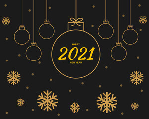 Wall Mural - Happy New Year 2021 Background Vector