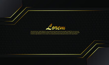 High Quality Luxury Black Gold Background With Minimalist Concept