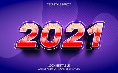 Editable text effect, Happy New Year With Abstract Background