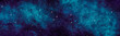Star field background banner . Glow swirls night sky. Banner