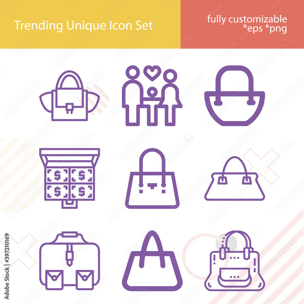 Simple set of little girl related lineal icons. Stock Vector | Adobe Stock