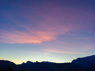 Wall Mural - sunset in the mountains for sky replacements