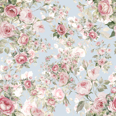  Lovely seamless floral pattern delicate roses