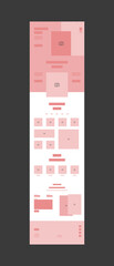 Web design wireframe template for online business editable file