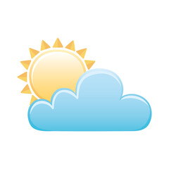 Canvas Print - weather cloud and sunny day icon isolated image