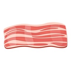 Bacon breakfast icon. Cartoon of bacon breakfast vector icon for web design isolated on white background