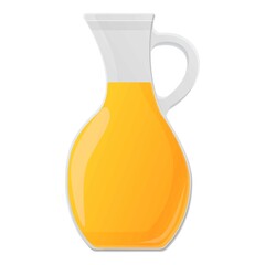 Sticker - Canola oil jug icon. Cartoon of canola oil jug vector icon for web design isolated on white background