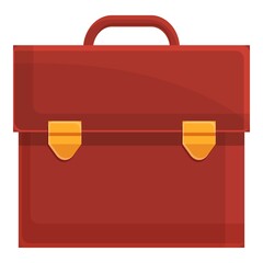 Poster - Briefcase icon. Cartoon of briefcase vector icon for web design isolated on white background
