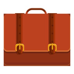 Poster - Accessory briefcase icon. Cartoon of accessory briefcase vector icon for web design isolated on white background