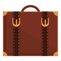 Poster - School briefcase icon. Cartoon of school briefcase vector icon for web design isolated on white background