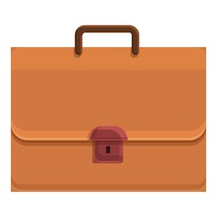 Poster - Handle briefcase icon. Cartoon of handle briefcase vector icon for web design isolated on white background