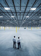 © Erik Isakson/Blend Images - Businessmen talking in empty warehouse