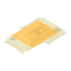 Poster - Envelope package icon. Isometric illustration of envelope package vector icon for web