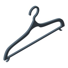 Sticker - Clothes hanger icon. Isometric of clothes hanger vector icon for web design isolated on white background