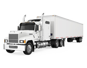 Wall Mural - Semi-trailer Truck Isolated