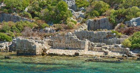 kekova is an island that under the water preserves the ruins of 4 ancient cities,that left the water