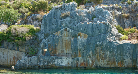 kekova is an island that under the water preserves the ruins of 4 ancient cities,that left the water