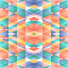 Aufkleber - Abstract background seamless pattern with colorful geometric shapes.