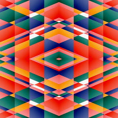 Aufkleber - Abstract background seamless pattern with colorful geometric shapes.