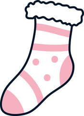 Canvas Print - winter sock icon vector design