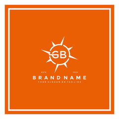 Wall Mural - letter GB compass logo design vector