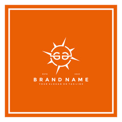 Wall Mural - letter GG compass logo design vector