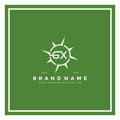 Wall Mural - letter GX compass logo design vector
