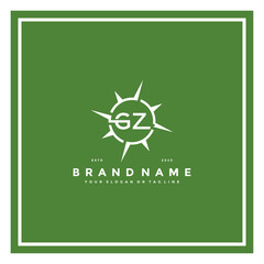Wall Mural - letter GZ compass logo design vector