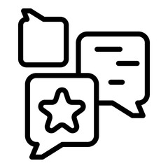 Poster - chatting icon. outline chatting vector icon for web design isolated on white background