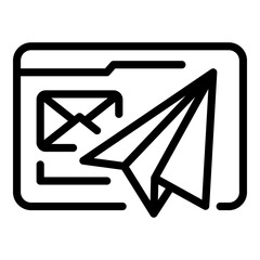 Poster - Envelope network icon. Outline envelope network vector icon for web design isolated on white background